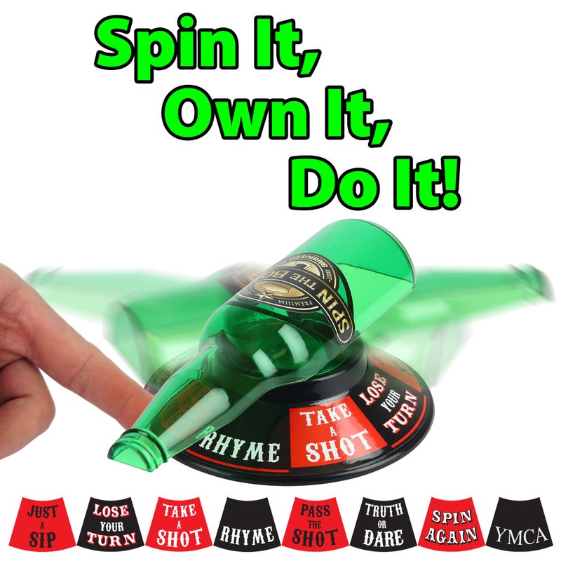 Barbuzzo Funwares Spin The Bottle - Classic Party Game with a Hilarious Twist - Perfect for Birthdays, Gatherings, Bachelor Parties, and More - Entertaining Gift for Friends and Family - Image 4